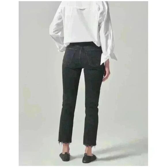 Citizens of Humanity Jolene High Rise Jeans in Stormy Black Size 25 - Picture 3 of 15
